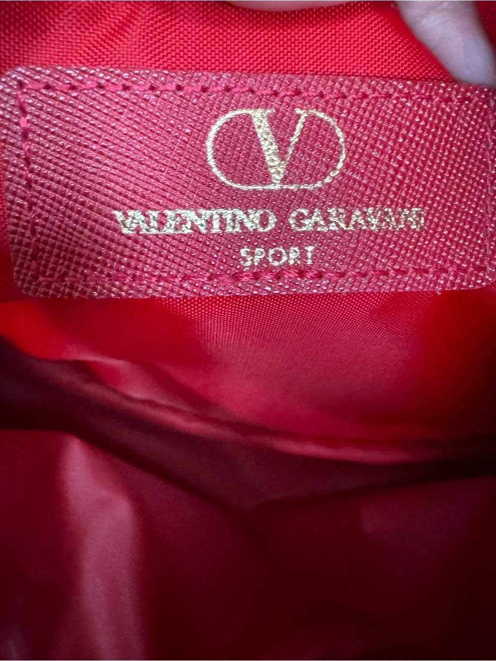 Valentino Garavani Bright Red Double Pocket Shoulder Bag